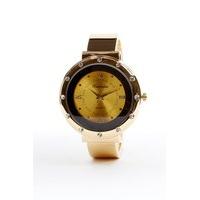 encrusted face bangle watch