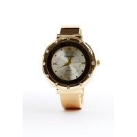 encrusted face bangle watch