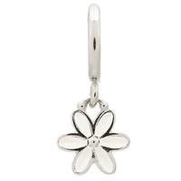 Endless Jewellery Charm Enamel Flower Drop White Silver