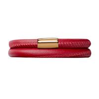 endless jewellery bracelet leather double red 42cm