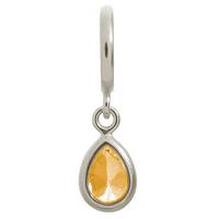 endless jewellery charm drop citrine silver