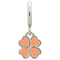 endless jewellery charm clover coral silver