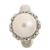 endless jewellery charm white pearl flower silver