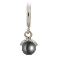 Endless Jewellery Charm Apple Pearl Black Silver