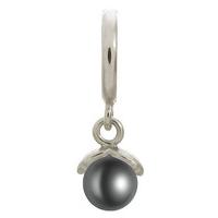 endless jewellery charm apple pearl black silver