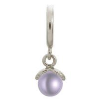 Endless Jewellery Charm Apple Pearl Purple Silver