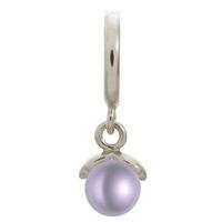 endless jewellery charm apple pearl purple silver