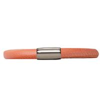 endless jewellery bracelet leather single coral 18cm