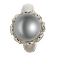 endless jewellery charm grey pearl flower silver