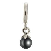 Endless Jewellery Charm Pearl Ball Black Silver