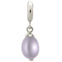 Endless Jewellery Charm Pearl Drop Purple Silver