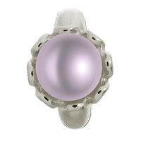 Endless Jewellery Charm Pearl Flower Purple Silver