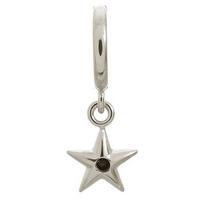 endless jewellery charm shiny star black silver