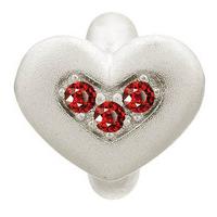Endless Jewellery Charm Triple Love Garnet Silver