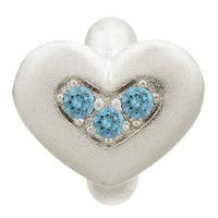 endless jewellery charm triple love sky blue silver