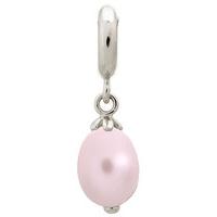 Endless Jewellery Charm Pearl Drop Rose Silver