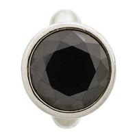 Endless Jewellery Charm Round Dome Black Silver