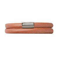 Endless Jewellery Bracelet Leather Double Coral 38cm