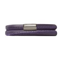 endless jewellery bracelet leather double purple 40cm