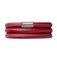 Endless Jewellery Bracelet Leather Triple Red 60cm