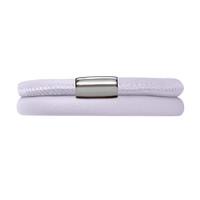 endless jewellery bracelet leather double lavender 38cm