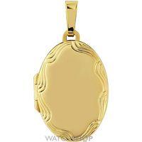 engraved oval locket