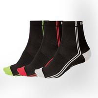 Endura - Coolmax II Stripe Socks (3 Pack) Black/Stripe L/XL