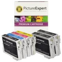 Epson T0615 Compatible Black & Colour Ink Cartridge 6 Pack