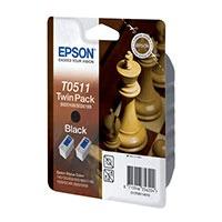 epson t0511 original black ink cartridge twinpack