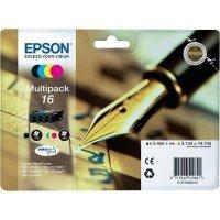 epson 16 t1626 original black colour ink cartridge 4 pack