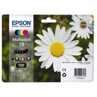 Epson 18 (T1806) Original Black & Colour Ink Cartridge 4 Pack