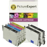 Epson T0445 Compatible Black & Colour Ink Cartridge 6 Pack