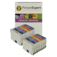 Epson T054 (T0540, 1, 2, 3, 4, 7, 8, 9) Compatible Black & Colour Ink Cartridge 16 Pack