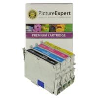 Epson T0445 Compatible Black & Colour Ink Cartridge 4 Pack