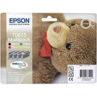 Epson T0615 Original Black & Colour Ink Cartridge 4 Pack