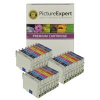 Epson T054 (T0540, 1, 2, 3, 4, 7, 8, 9) Compatible Black & Colour Ink Cartridge 24 Pack