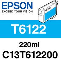 Epson T6122 Cyan 220ml Ink Cartridge