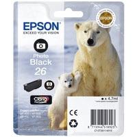 epson 26 t2611 original photo black ink cartridge