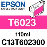 epson t6023 vivid magenta 110ml ultra chrome k3vm ink cartridge