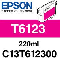 Epson T6123 Magenta 220ml Ink Cartridge