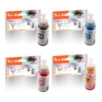 Epson T664 Compatible Black & Colour Ink Bottle 4 Pack