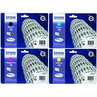 Epson 79 (T7911/2/3/4) Original Black & Colour Ink Cartridge 4 Pack