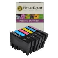 Epson T0807 Compatible Black & Colour Ink Cartridge 6 Pack