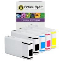 Epson T702 (T7021/2/3/4) Compatible High Capacity Black & Colour Ink Cartridge 5 Pack