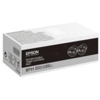 Epson C13S050711 (0710) Original Black Toner Cartridge Twinpack