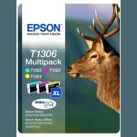 Epson T1306 C/M/Y Original Extra High Capacity Colour Ink Cartridges 3 Pack