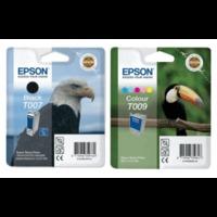 epson t007 t009 original black colour ink cartridge 2 pack