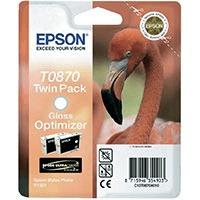 Epson T0870 Original Gloss Optimizer Ink Cartridge Twinpack