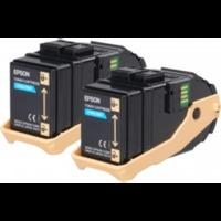 Epson C13S050608 (0604) Original Cyan Toner Cartridge Twinpack