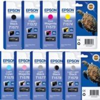 Epson T157 (T1571/8/2/5/3/6/4/7/9) Original Black & Colour Ink Cartridge 9 Pack